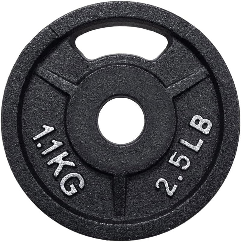 Fitvids قرص وزن من الحديد الزهر بقطر 2 إنش للأولمبي و1 إنش للمعيار لتدريب القوة ورفع الأثقال، متوفر بأوزان متعددة - Image 2